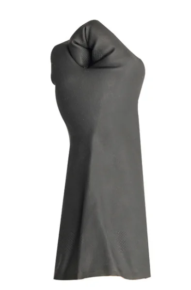 Black Rubber heavy duty dirty work hand latex Industrial gloves