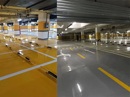 Nice price self-leveling epoxy floor paint for parking lot and factory floor with resistance to chemical and oil