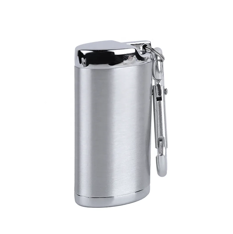 Customized Custom Logo Portable Metal  Ashtray Eco-friendly Small Pocket Outdoor with Lid Ashtray Cigar For Luxury Smoking Life