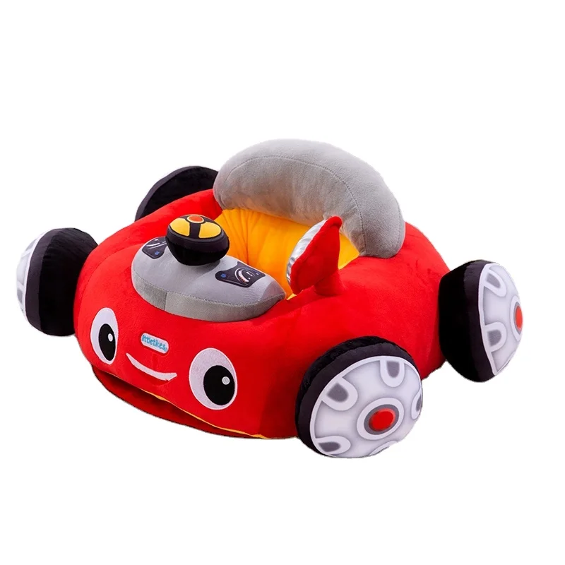 Children Learn To Sit On The Sofa Plush Baby Toy Stool Chair Sofa Infant Sitting Seat Sofa Kids Car Shape Chair Protection Cover
