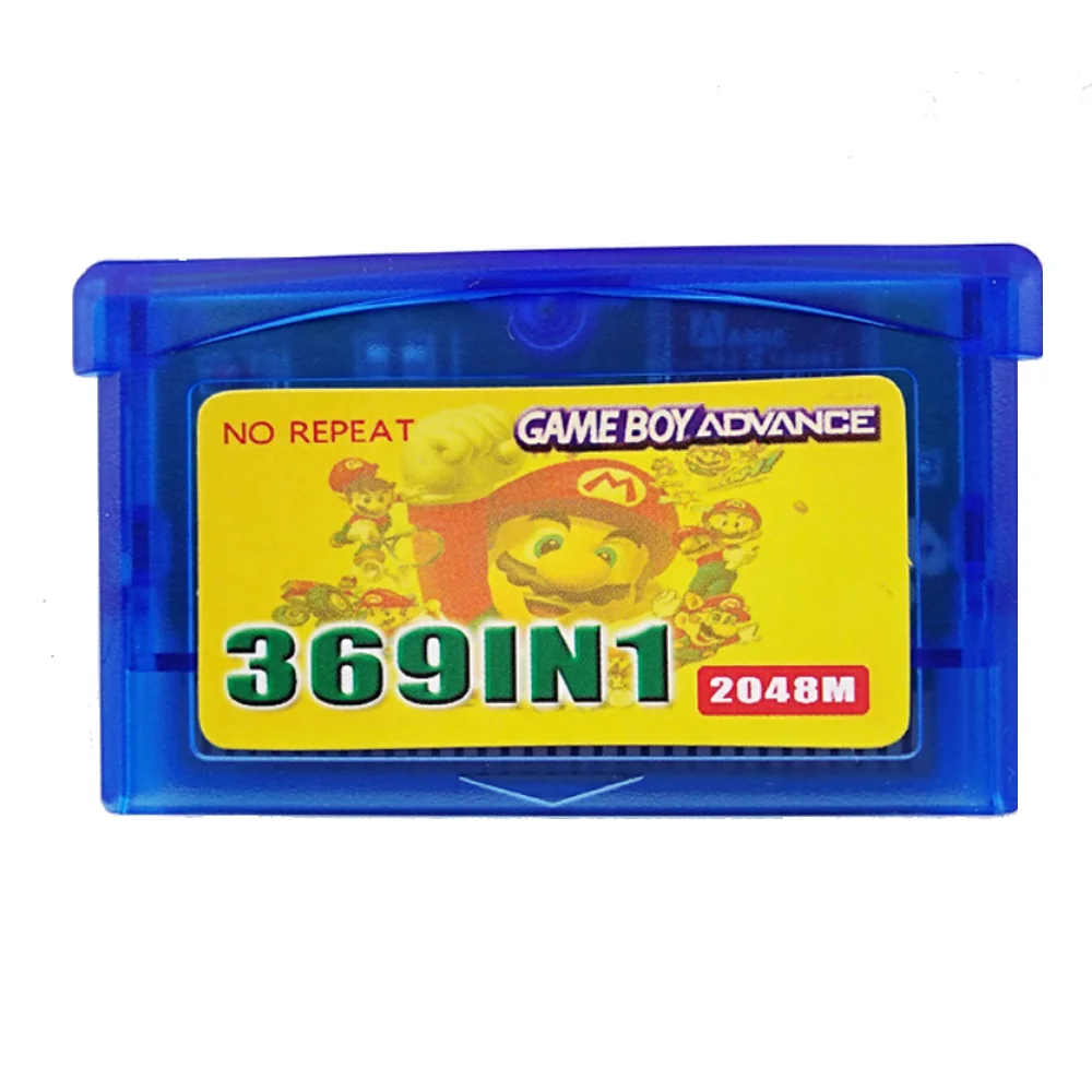 
369 in 1 Classic Game Card Series for Nintendo GBM GBA SP NDS NDSL Poke-mon Mario Nostalgic Video Game Cartridge Cards 