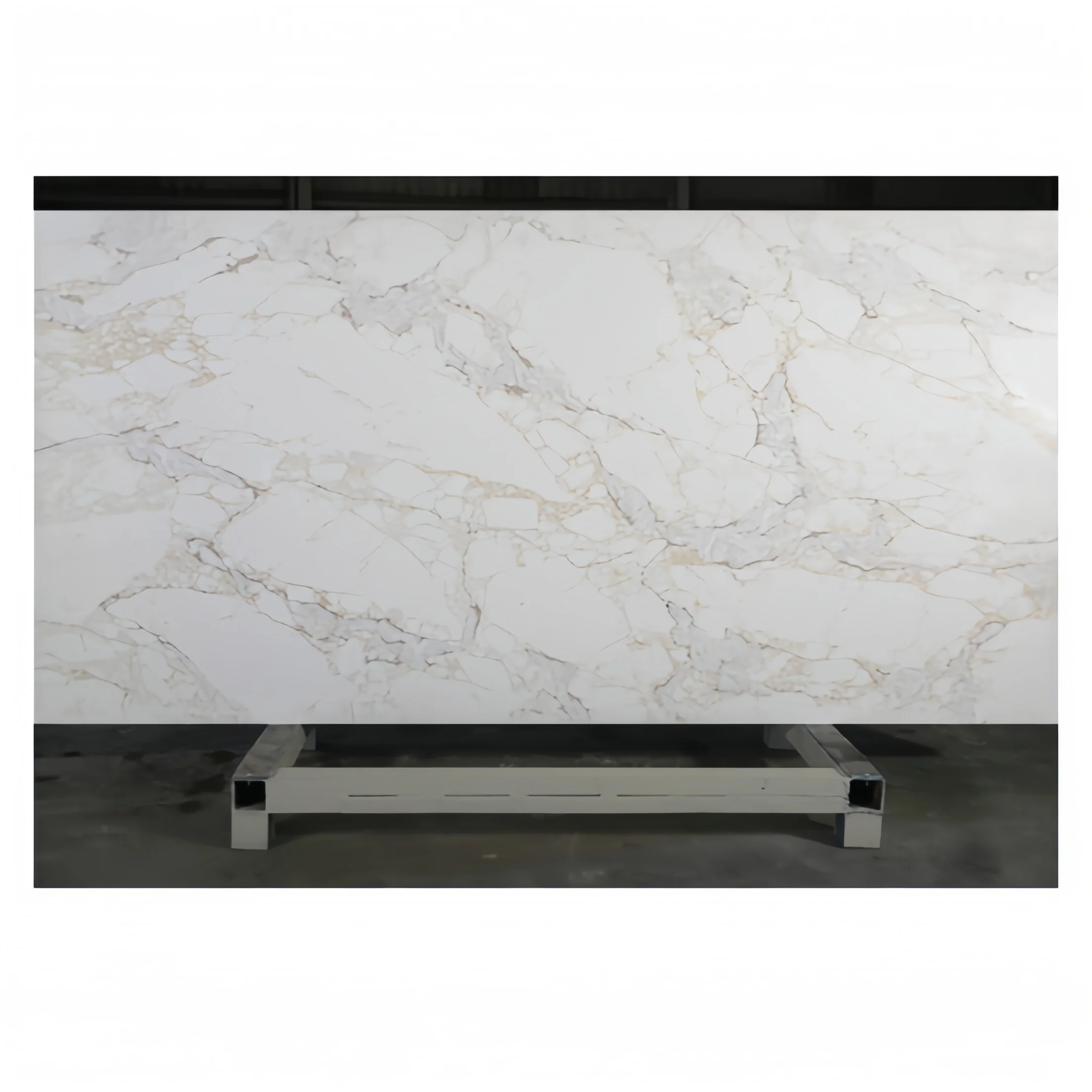 Cheap Price Supplier Polished 3.2m 1.6m Artificial Stone Gold Modern Quartz Countertop Big Slab For Building Project