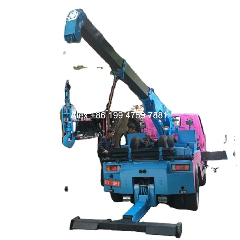 8 tons wheelift with rotator crane for underlift recovery truck
