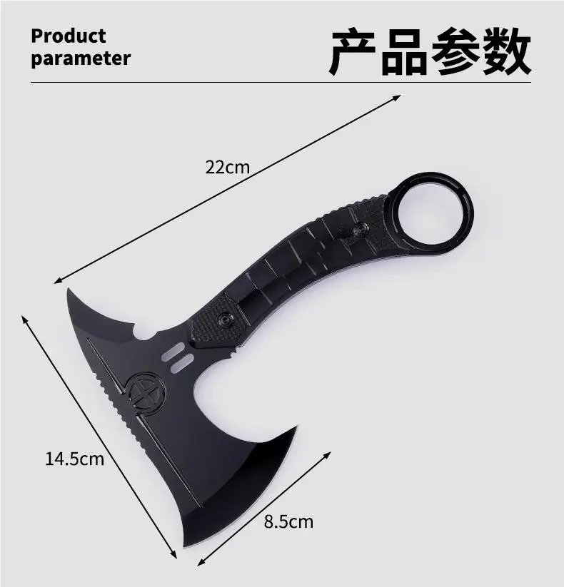 Outdoor multi function axe camping self defense axe garden cutting firewood home practical tactical axe ABS Handle
