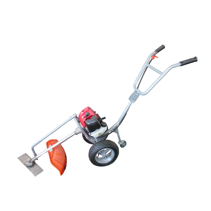 2 stroke 4 stroke 52cc Petrol With Two Wheel Hand push Brush cutter