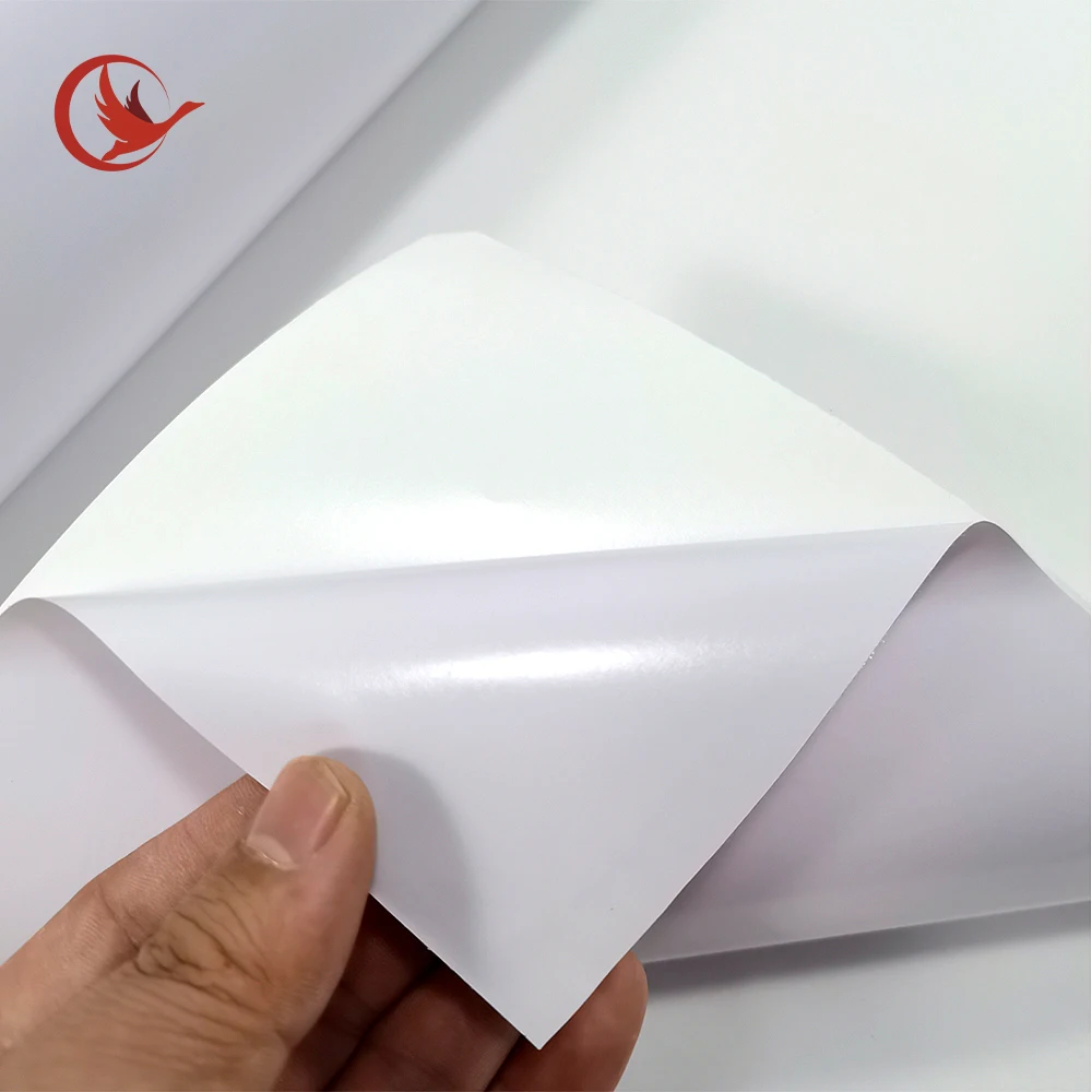Manufacture Glossy Matt White Eco Solvent Printing PVC Roll Printable Adhesive Car Wrap Vinyl Sticker Roll Self Adhesive Vinyl