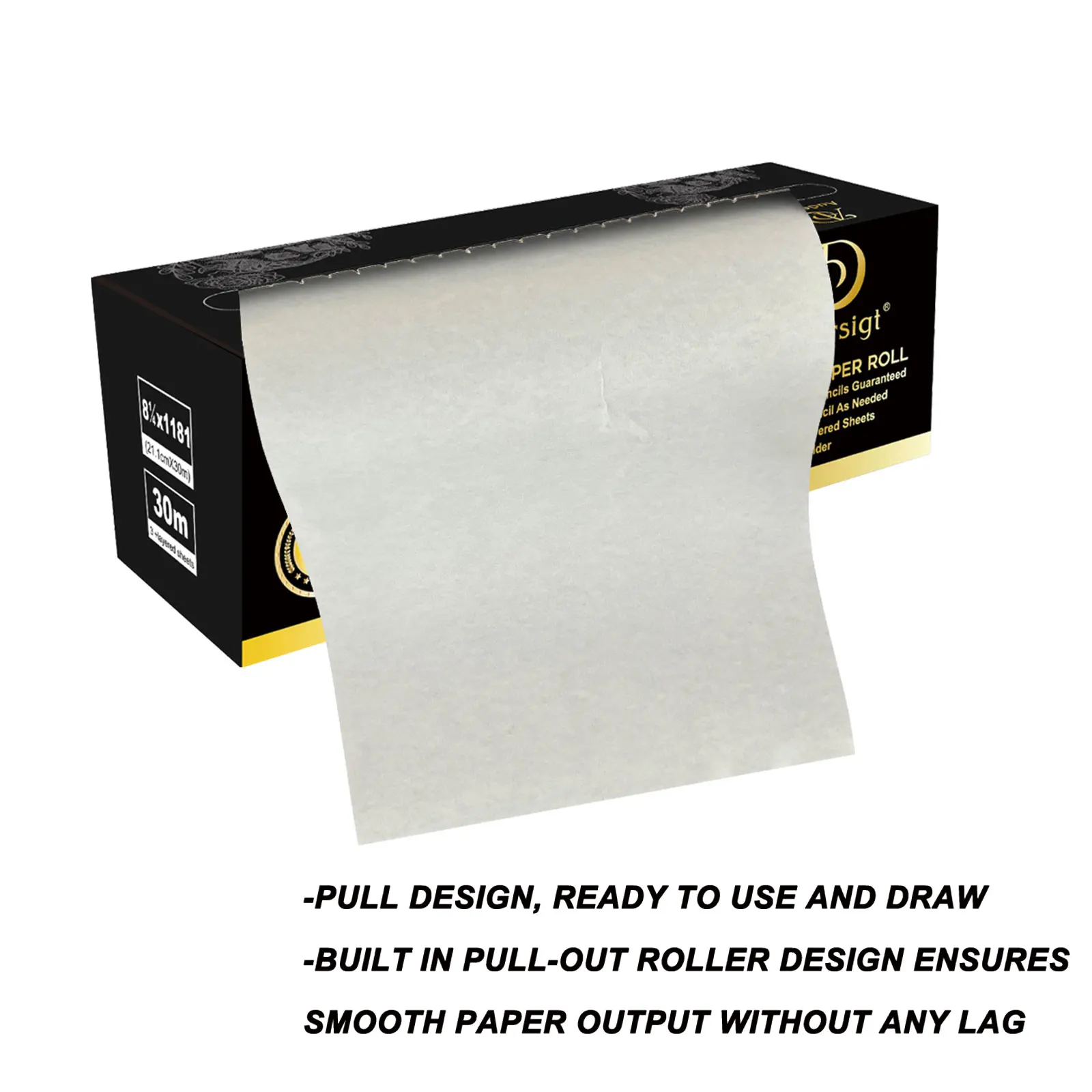 Kissure 30M Roll Tattoo Thermal Stencil Transfer Paper Sheet Free Hand Copier Paper For Tattoo Supply 3 layered  Transfer Paper