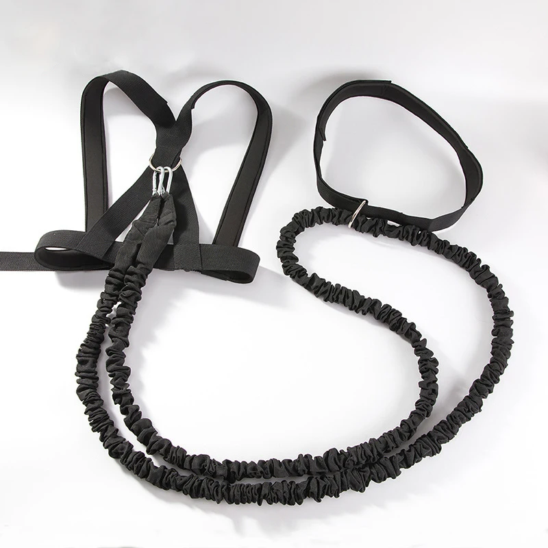 Agility Speed Cord Trainer Set Strength Training Running Bungee Waist Band Double Pull Rope Resistance Band