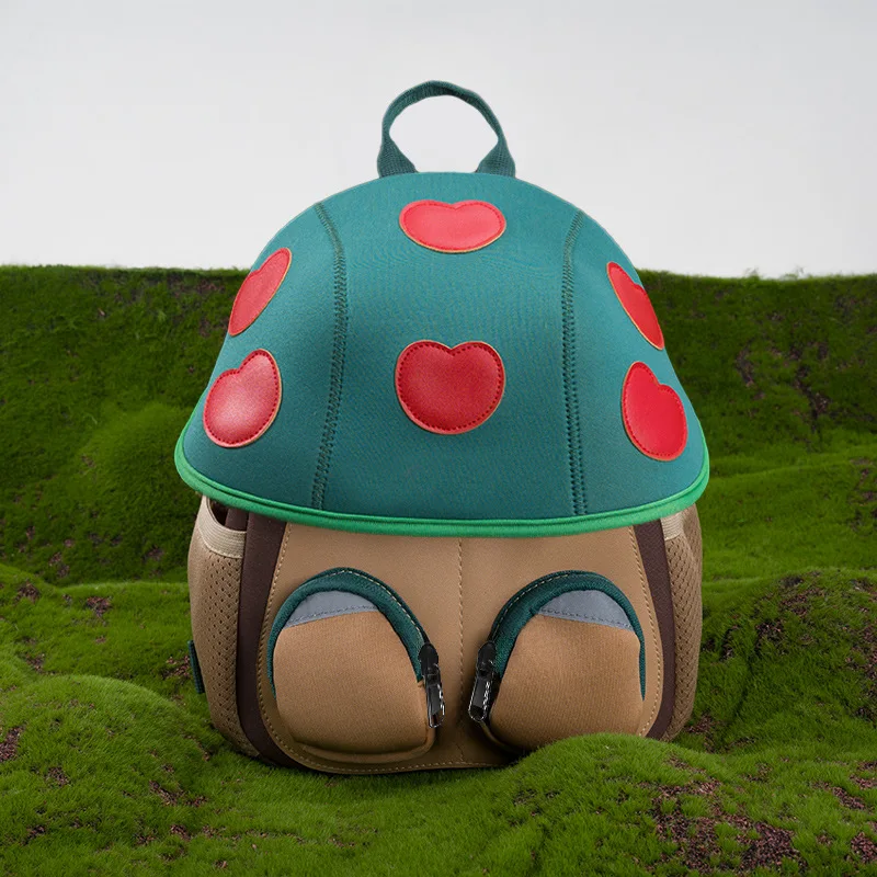 Mushroom bags cartoon baby play boys and girls shoulder kindergarten backpack