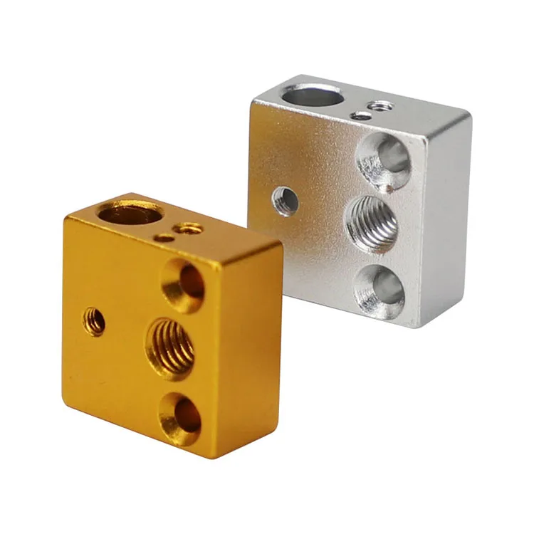 
V6 Heater Block Aluminum For MK8 Nozzle Cartridge Heater V6 J-head Extruder Hotend aluminium block Ender-3 3D Printer 