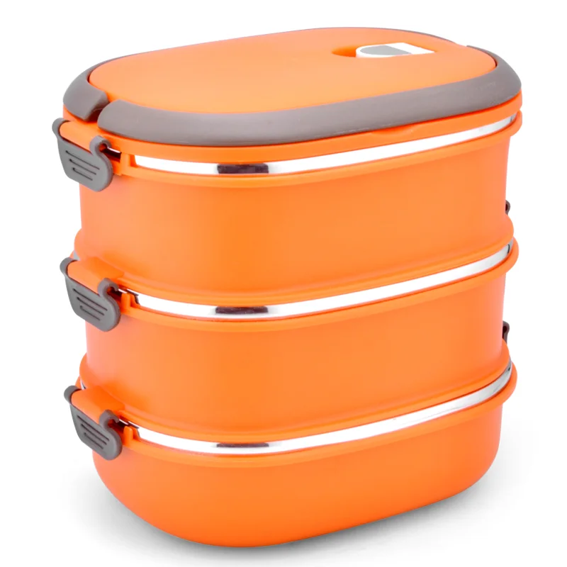 Square Shape Lunch Bento With Lock Insulated Stainless Steel Food Container