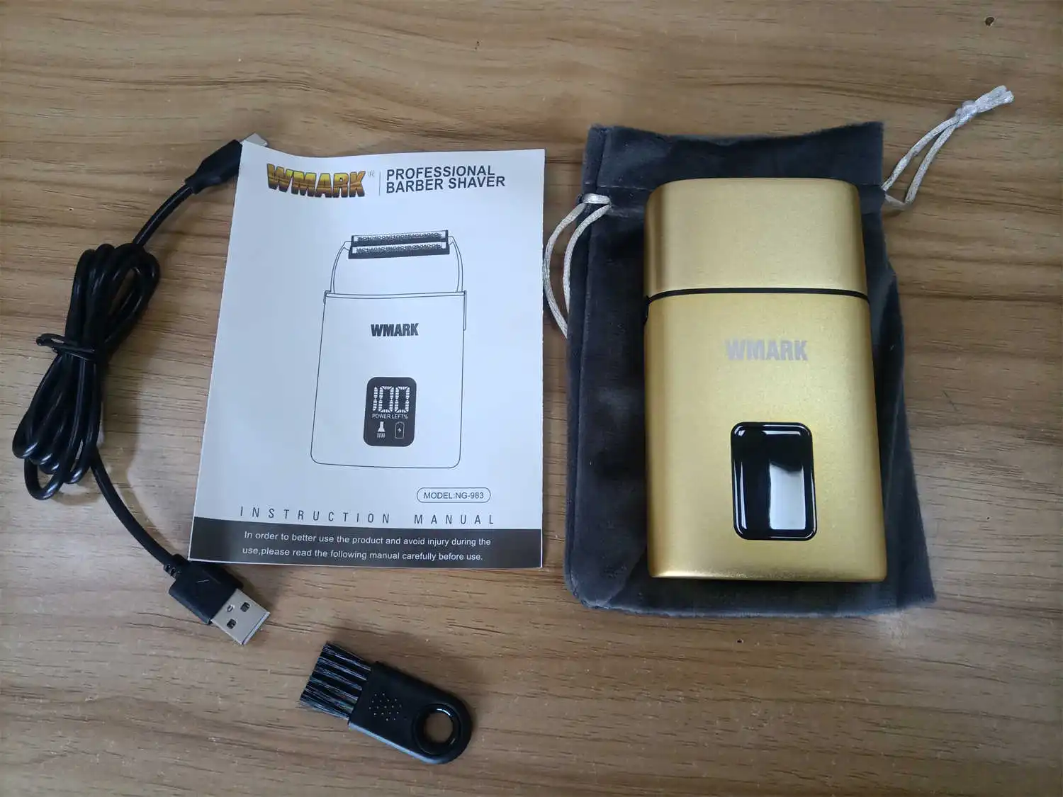 WMARK OEM NG-983 Электрический перезаряжаемый с USB-разъемом мужской триммер возвратно-поступательным движением высокоскоростная лысеющая бритва из фольги для парикмахера