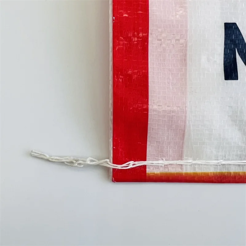 PP plastic packaging poly woven 25kg 50kg rice sack pp woven animal feed bag chicken fodder bag