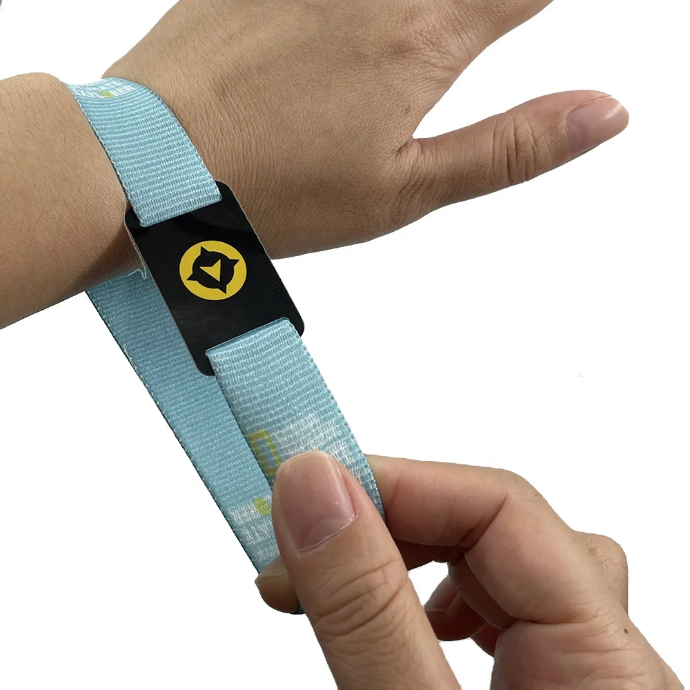 CMRFID 13 56 МГц фестивальный браслет из полиэстера NFC Rfid эластичный тканый 1K с rfid-картой