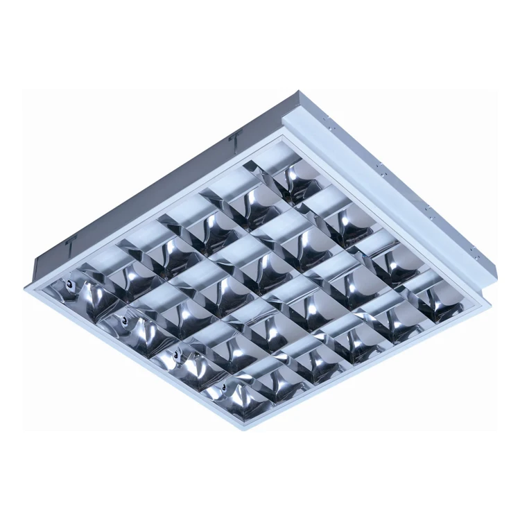 Office 595x595 T8 T5 Louver Recessed Troffer Led Light Fixture Fitting Grill
