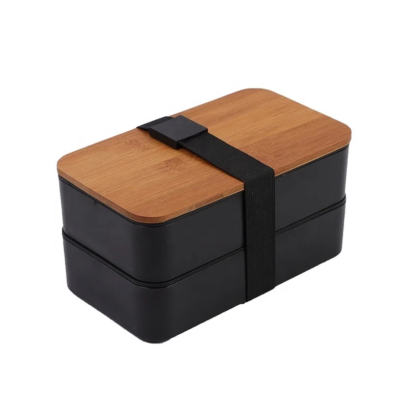 NICETY двухслойный Ланч-бокс с бамбуковой крышкой для взрослых студентов японский бамбуковый