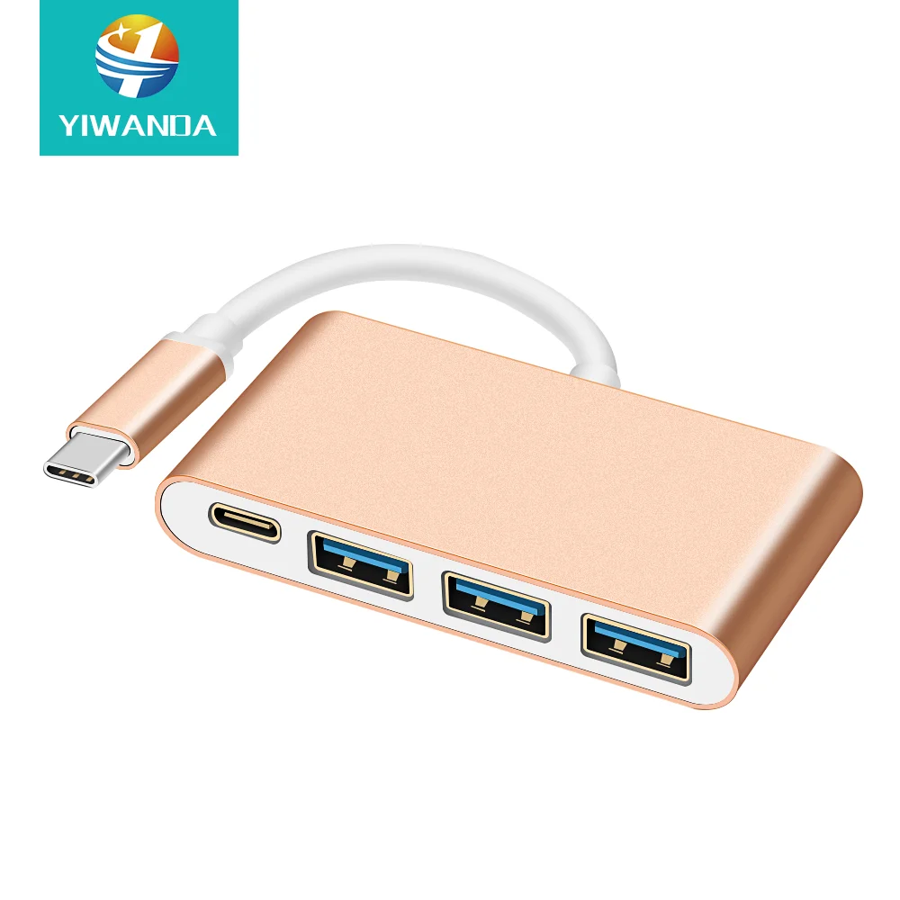 4 In 1 Multiport Type C Hub USB3.0 Multi-function Converter Splitter USB C HUB adapter for Laptop and phone