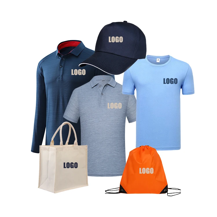 Corporate Promotional Gift Items Custom T Shirt Polo Hats for Company Staff golf wear