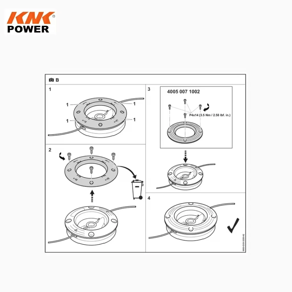KNK POWER Trimmer Line Head 155mm M12*1.5L Fit  for STL 20-2 Brush cutter grass trimmer