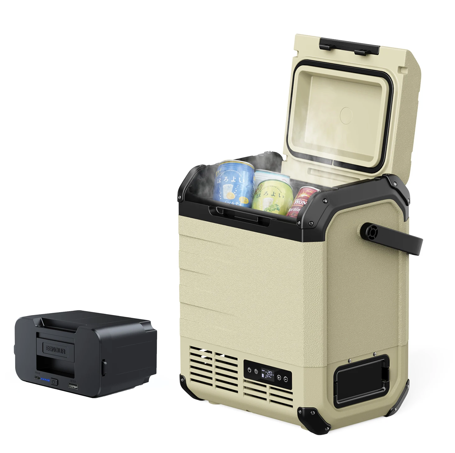 EENOUR D10 Portable Freezer Refrigerator battery supply Dc 12V 24V Freezer Refrigerator 10L for Camping double control