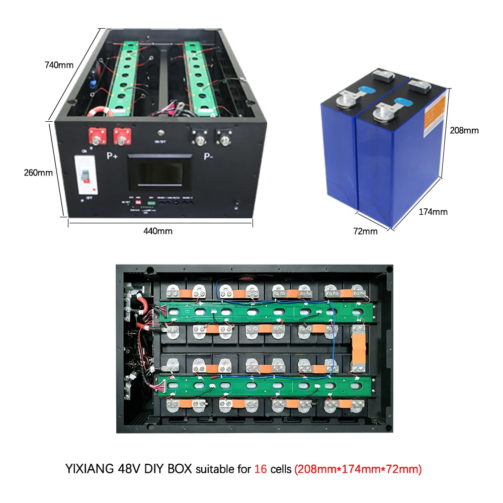 YIXIANG V2 48V Lifepo4 Battery Box JK BMS Heating Function 15kwh Lifepo4 280Ah For Energy Storage Battery Box