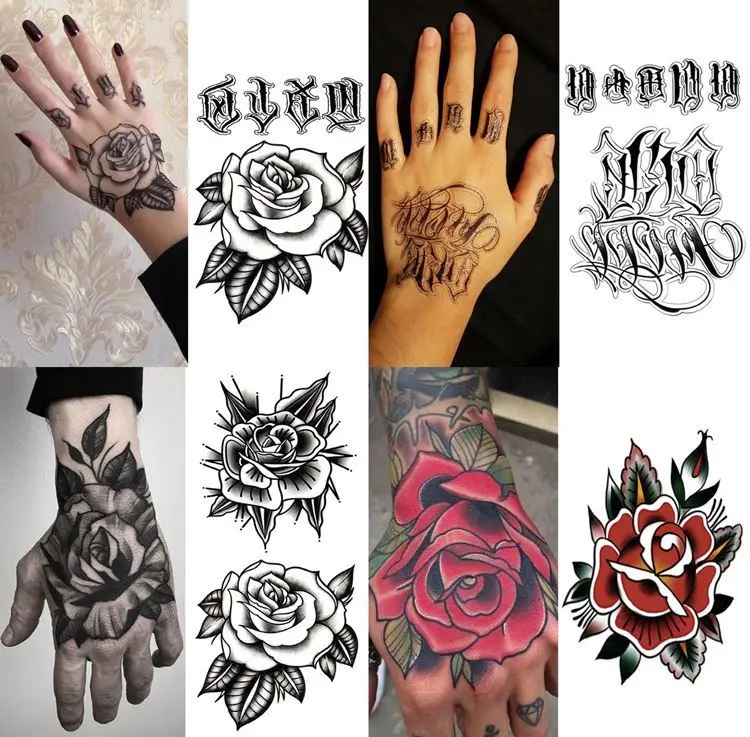 Fast Delivery Temporary Hands And Fingers Tattoos Party Favors Gift Disposable Easy To Use Tatoo