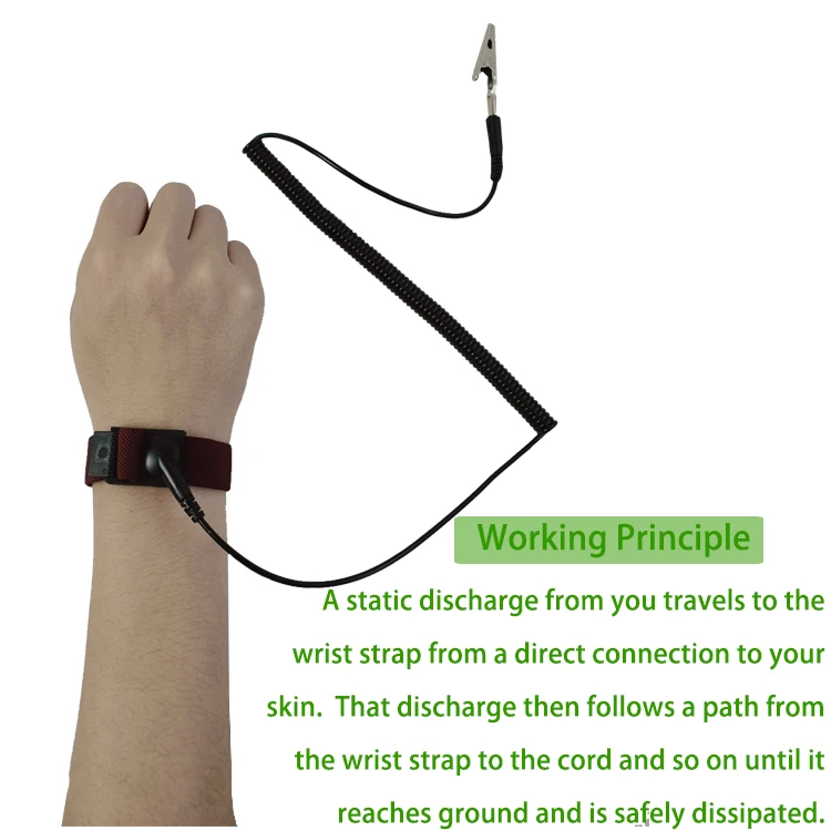 Anti Static Electricity Extendable Bracelet Anti-static Wrist Strap ESD Grounding Wristband