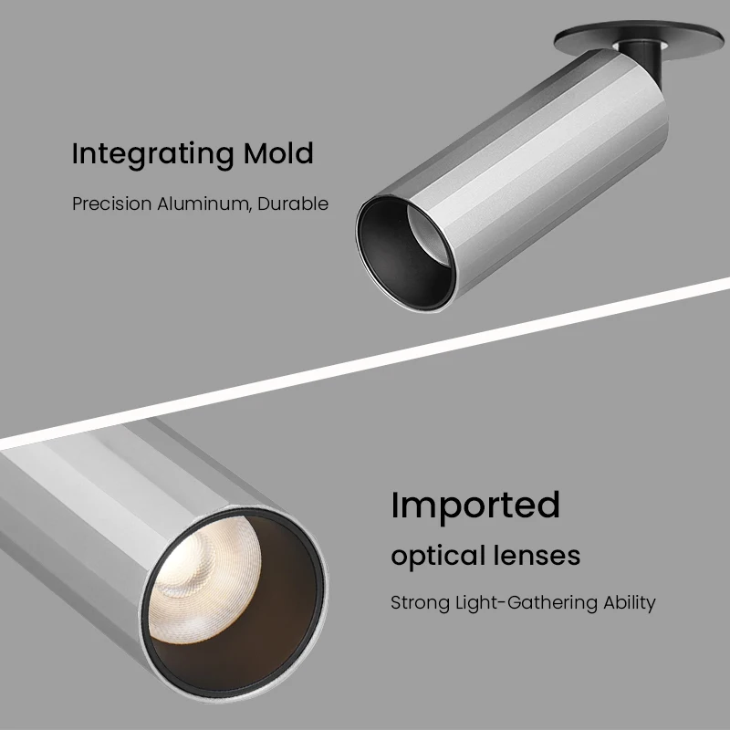 Round LED Downlight Embedded Adjustable Telescopic Light Commercial hotel Project Ceiling Spotlight 4.5W indoor light