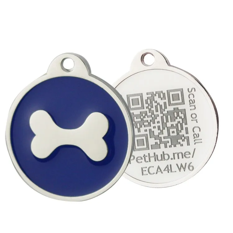 Factory direct custom logo pet metal pvc tag dog cat NFC identity name tags pet accessories