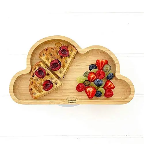 
eco friendly biodegradable BPA free bamboo fiber kids baby animal shaped food feeding plates 