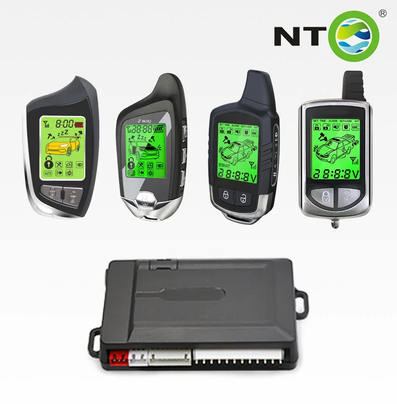 NTO Two Way Remote Control Car Key LCD Display Alarm Microwave Sensor Alarmas Para Auto Electrical Systems Security System