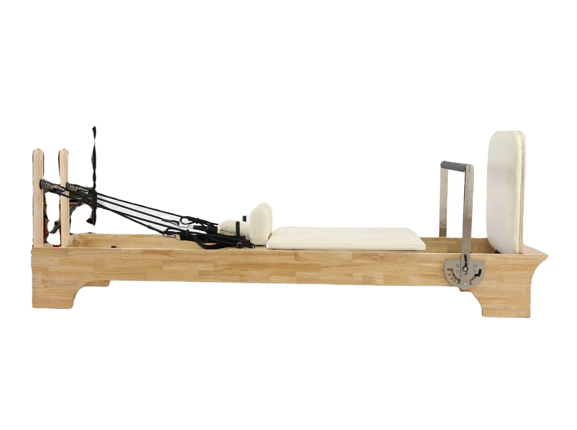 Body Building Gym Home Fitness Equipment custom exercises Oak wooden white leather core yoga Reformer pilates