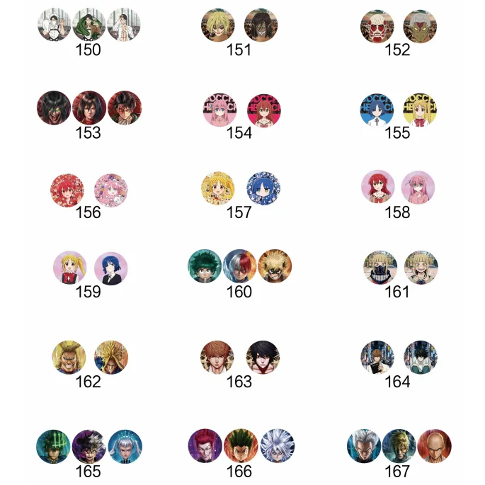 2023 New Product Japanese Anime Character Pins 3D Changing Flip Badges 3D Lenticular Anime Motion Pins Button Badges Tinplate