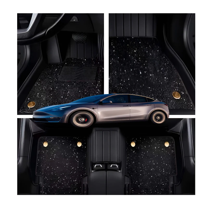 Foldable Memory Foam Floor 2022 Shaggy Heel Pad China Auto 3D Carpet 7D Eva Foam Leather 6D Floor Universal Car Mats For Tesla M
