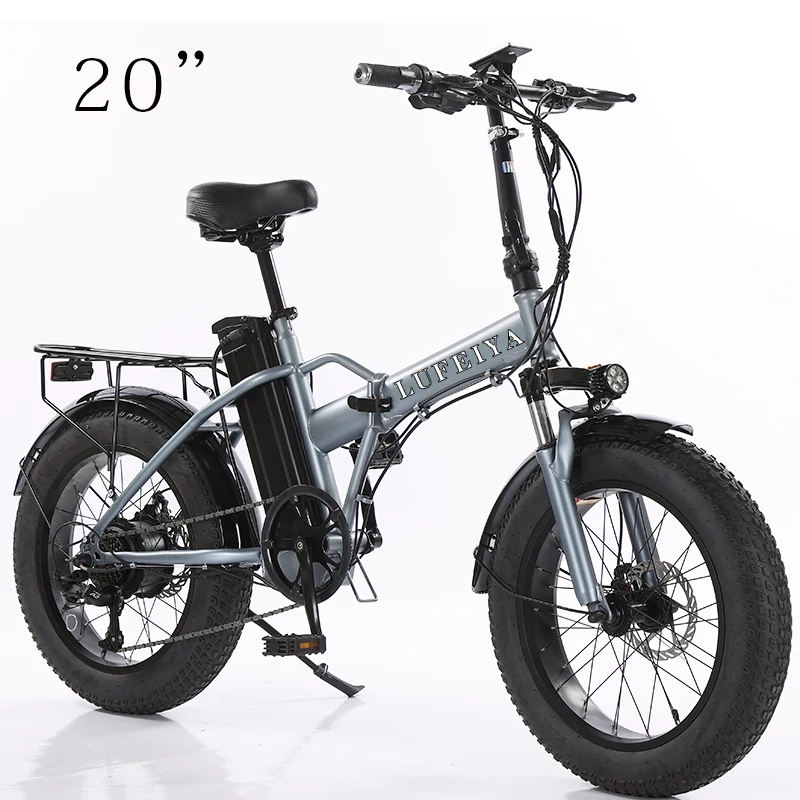 500W 15AH Lead Acid Battery 20 Inch Small Folding Fat Tire China Electric Steel Customized 48V Electric city Bicycle