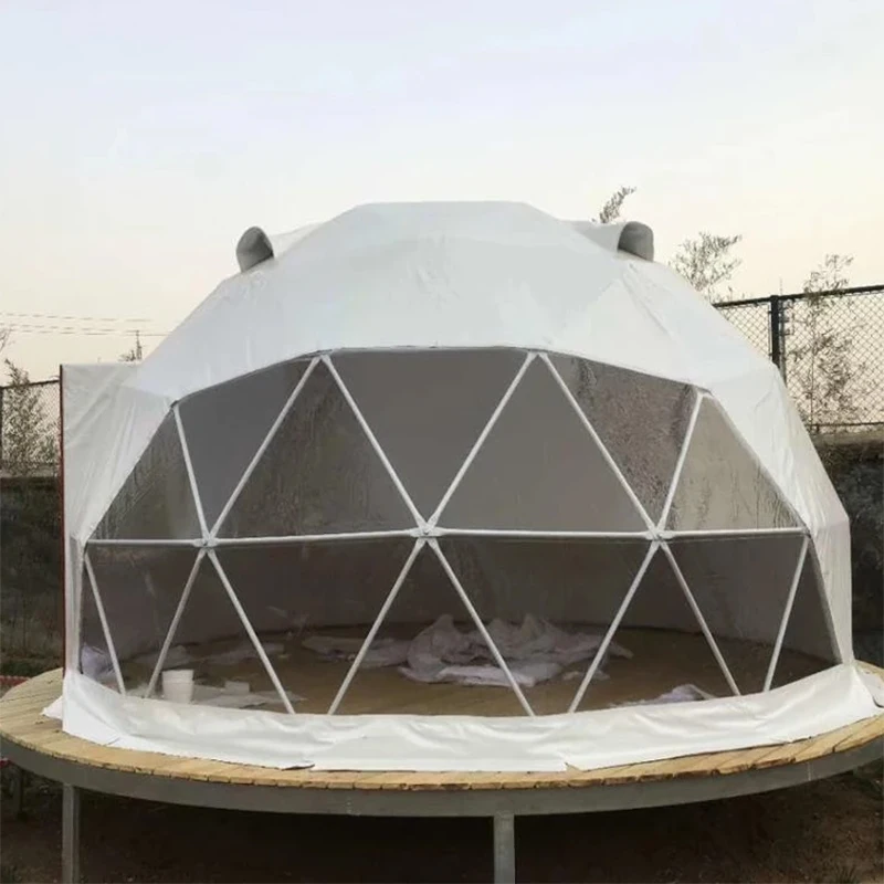 Modern Steel Frame Outdoor White Geodesic Dome Tent For Event Party Dome Tent