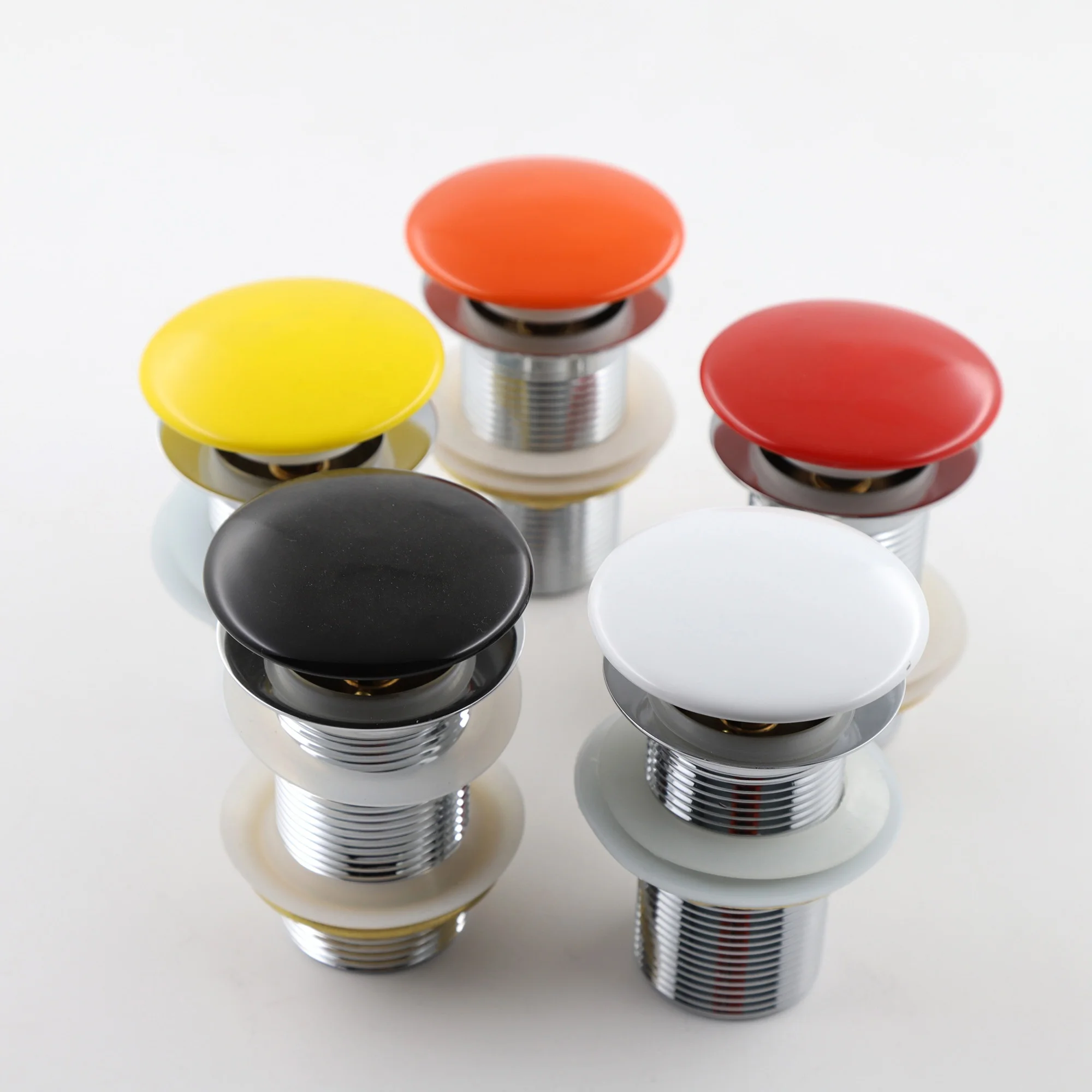 Good Seller OEM CE Certificated 32mm Color waste Brass pop up Drainer Bathroom Click Clack Strainers Wash Basin Sink drains