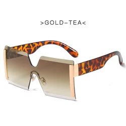 Wholesale trendy luxury square custom vintage oversized fashion shades sunglasses