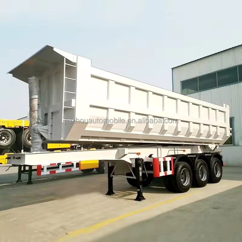 Factory Direct Heavy Duty 2-3-4 Axle Hydraulic Rear Tipper Dump-Trailer New 50-60-80ton Steel Rear Dump Semi Truck Trailer Sale