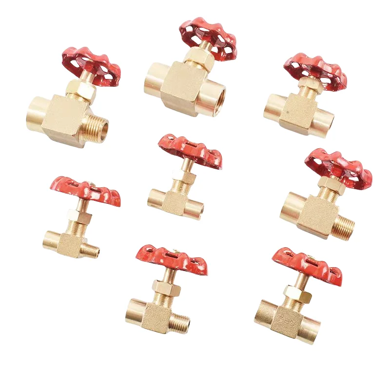 Copper Needle Valve with Internal Thread Threaded Copper Needle Valve  1/4NPT