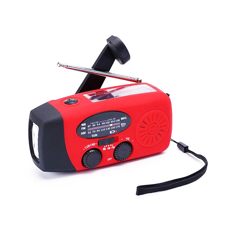 XSY-088 Protable  Hand Crank AM/FM Three Charging Methods Radio With Flashfight and Usb