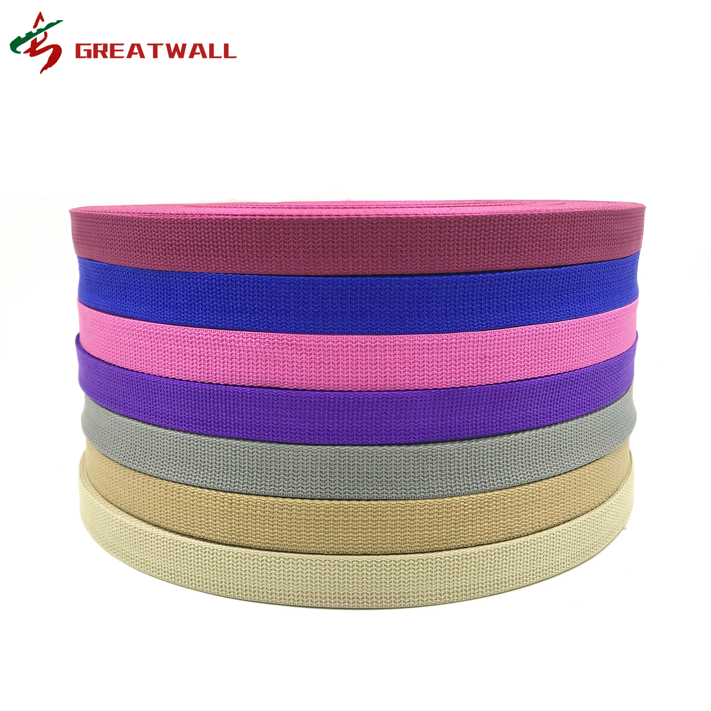 Good Quality multi color stripped webbing  50mm Polypropylene Webbing PP Webbing Strap for Bags Side Tape