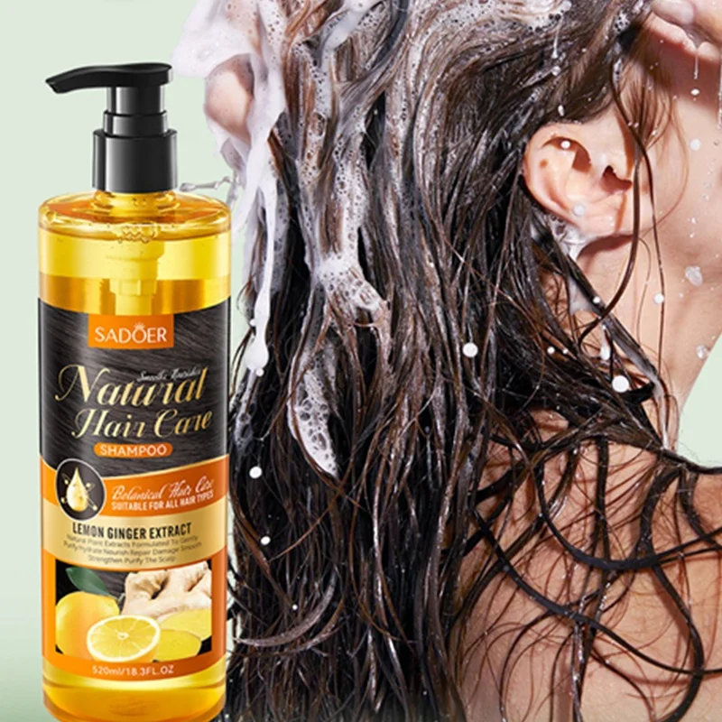 SADOER 520 мл лимонный имбирь увлажняющий шампунь освежающее масло контролирующее удаление перхоти против зуда