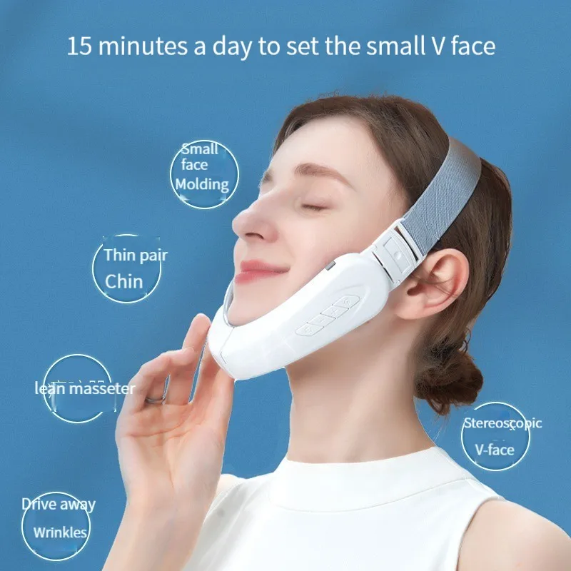 Electric V Shape Facial lifting Device Wrinkle Face Chin Lift Up Slimming Belt Anti-Aging Face Beauty Massager