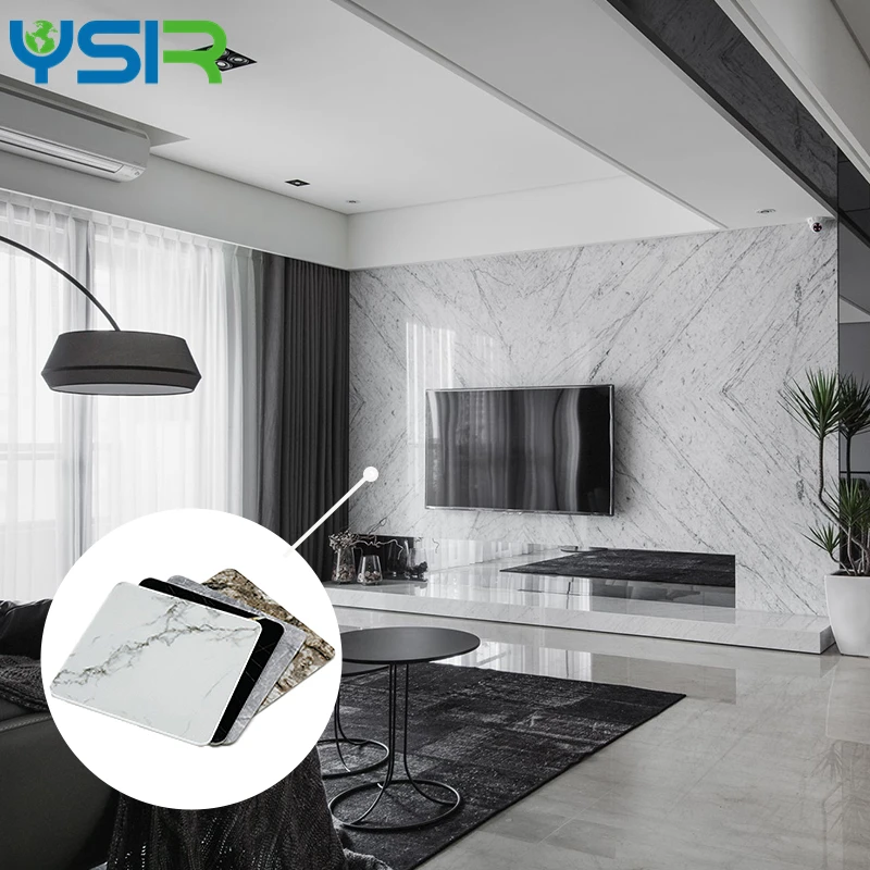 China Yansen high quality top supplier waterproof flexible soft wall panel marble board alternative PVC UV marble sheet