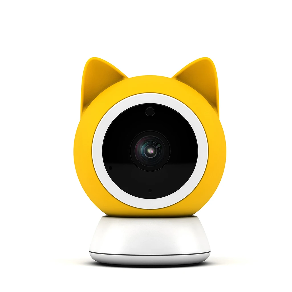 Wi-Fi Home Security Pet Camera for Dog or Cat, Motion Detection &  Tracking, Night Vision Compatible with Alexa & Google