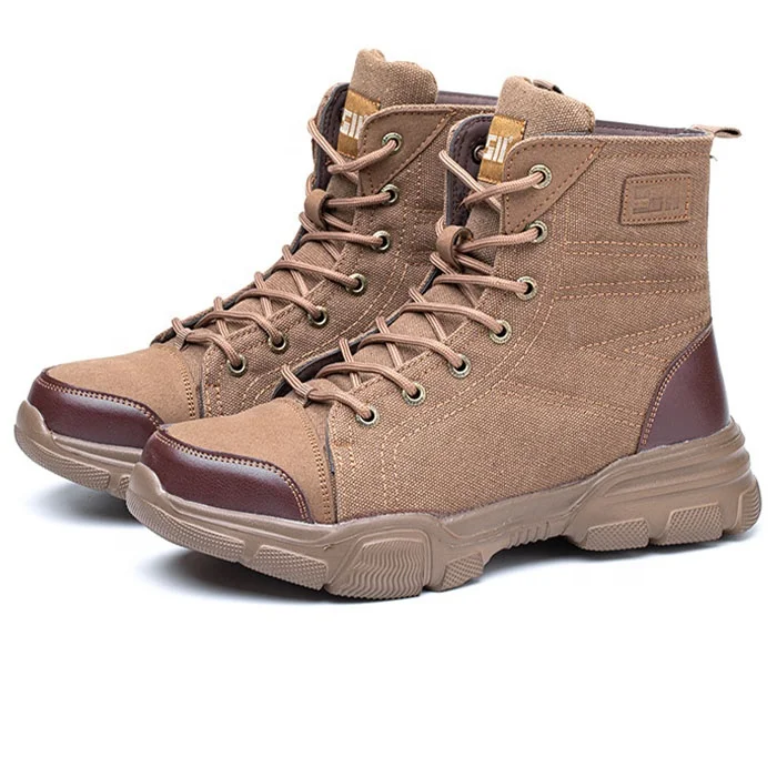 Износостойкие высокие ботинки со стальным носком, хлопковые ботинки, легкие защитные ботинки с защитой от ударов и проколов, обувь для страхования труда