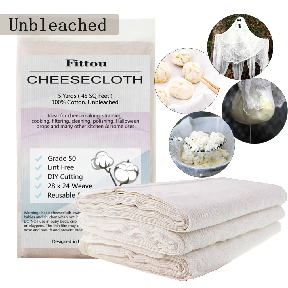 Unbleached Grade 100 Natural Cotton Cheese Cloth 100% cotton cheesecloth for kitchen use