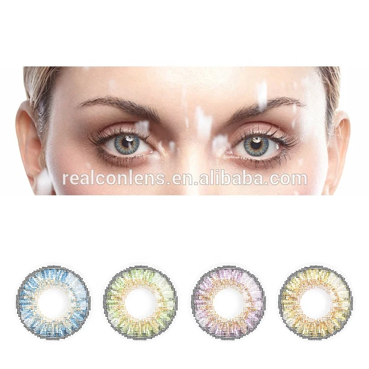 Realcon fancy look New three tone magic colorful wholesale yearly use contact lenses