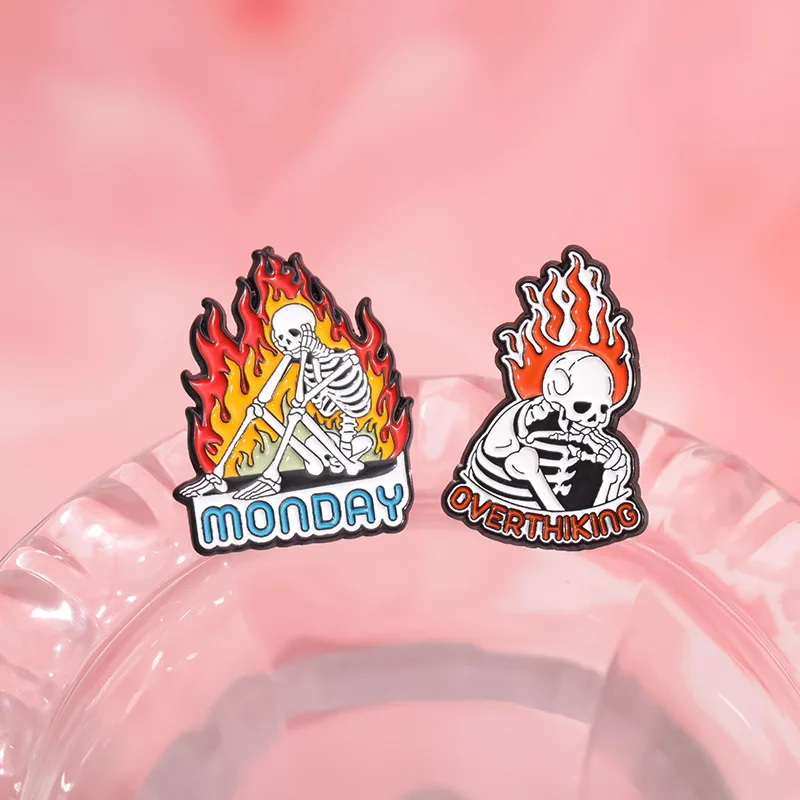 Manufacturer Custom Anime Cartoon Logo Halloween Series Metal Magnet Button Enamel Pins